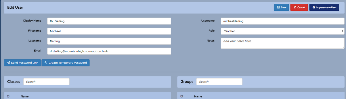 Manually edit staff new