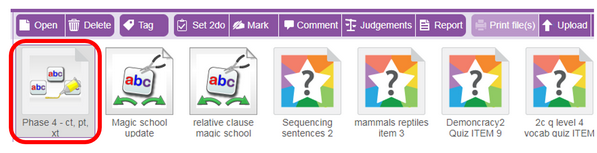 Uploaded file is icon view 2019