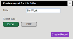 Report dialog - new 2019